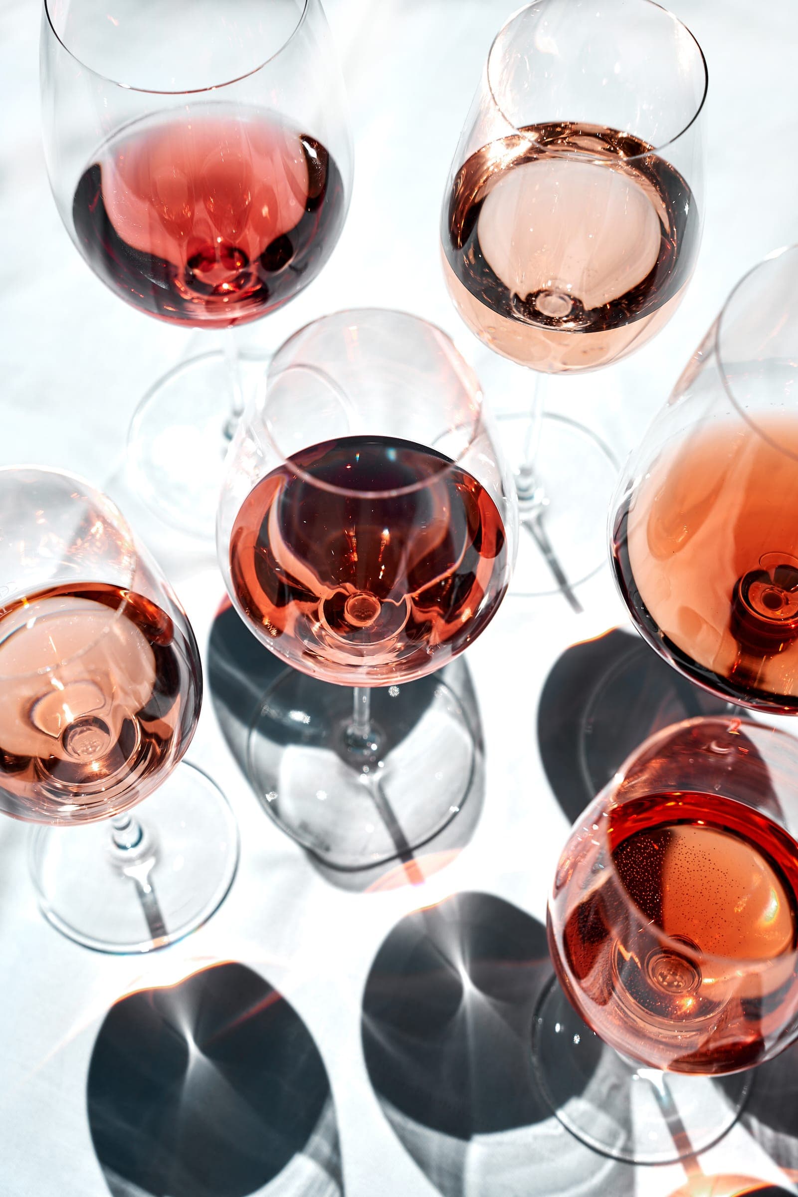Wein — Rosé von oben